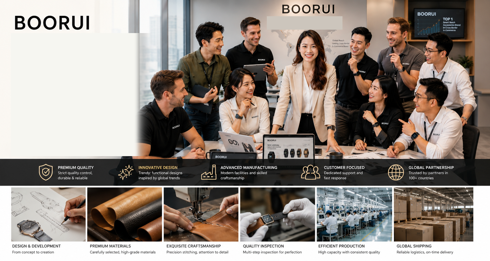 BOORUI sourcing support team for overseas B2B buyers