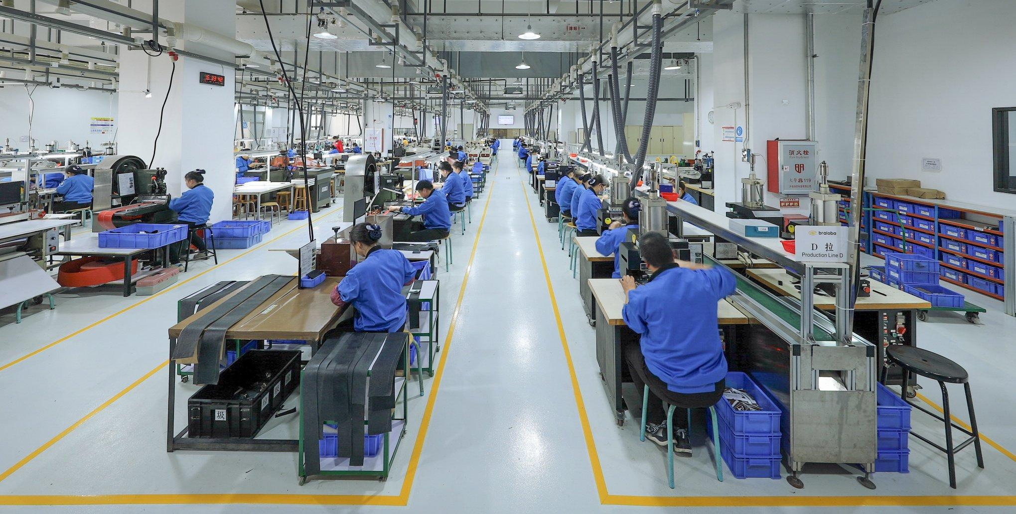 BOORUI watch band production line with organized workshop stations